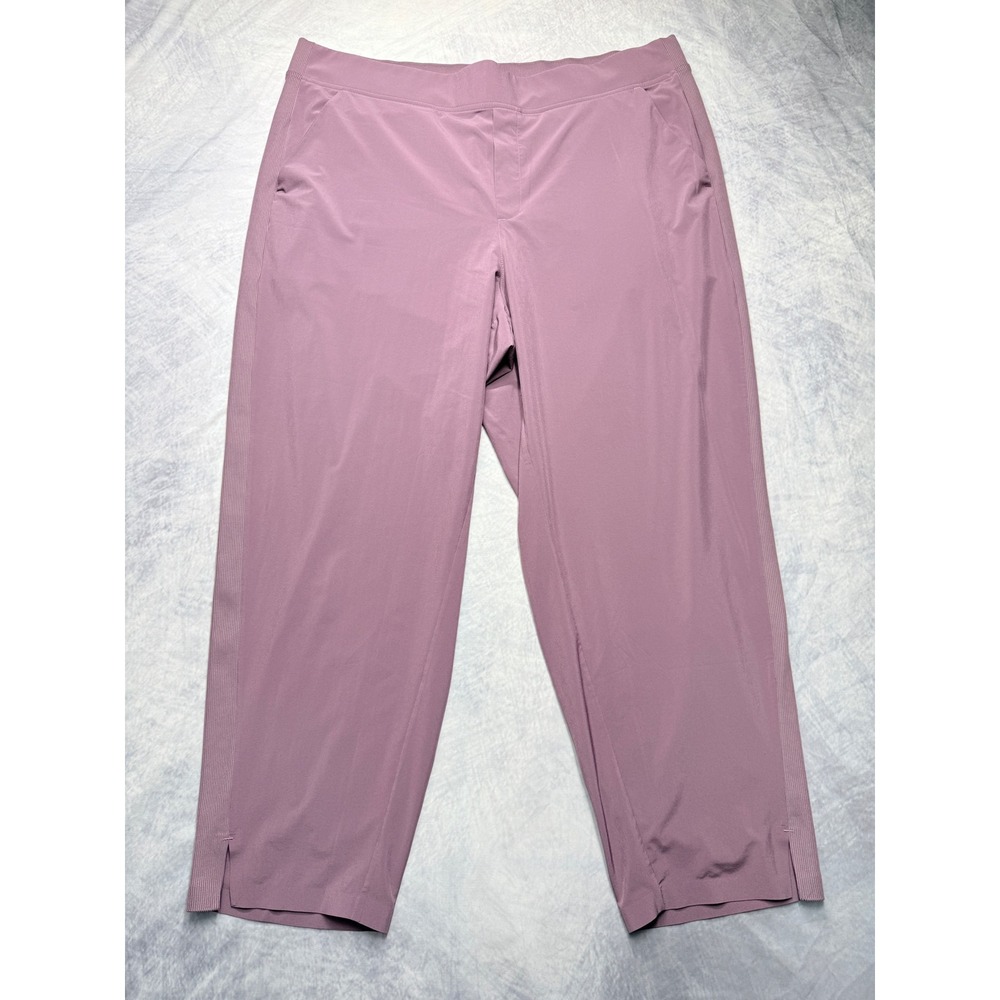 Athleta Brooklyn Ankle Pants Mauve Womens 20 athleisure travel commute stretch